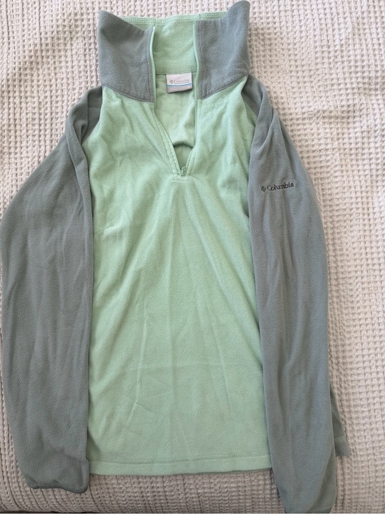 Columbia Tops - Columbia Mint and Sage Fleece Zip Pullover